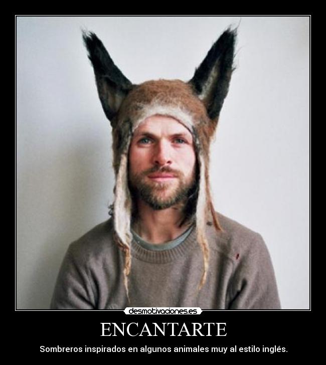 ENCANTARTE - Sombreros inspirados en algunos animales muy al estilo inglés.