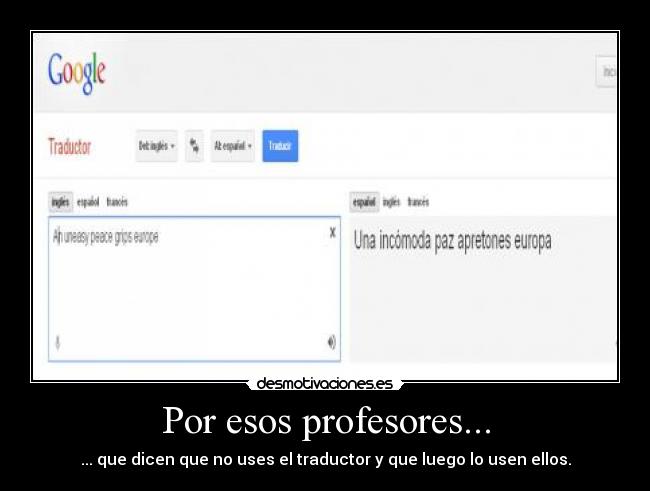 Por esos profesores... - 