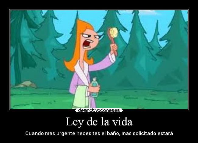 Ley de la vida - Cuando mas urgente necesites el baño, mas solicitado estará