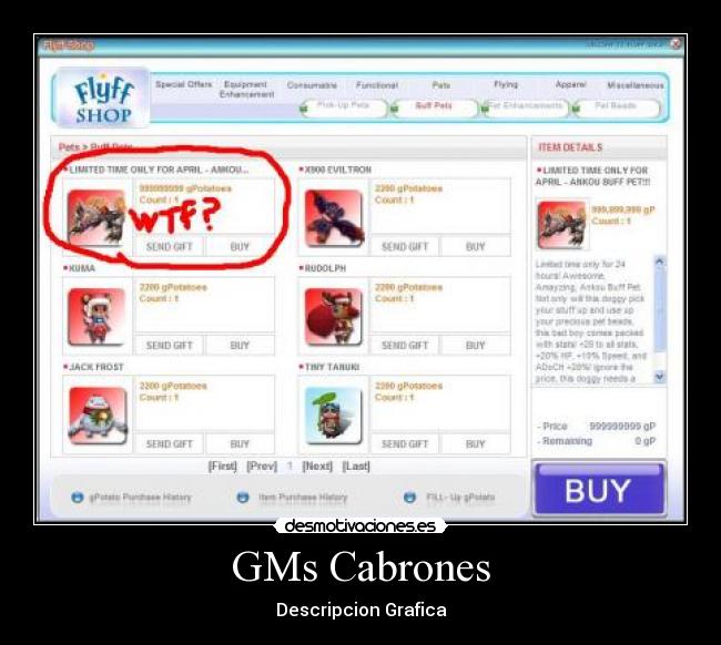 GMs Cabrones - Descripcion Grafica