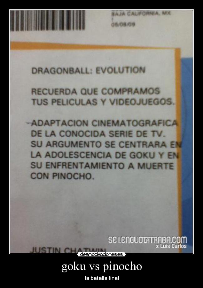 goku vs pinocho -