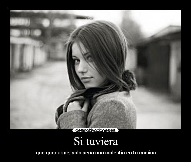 Si tuviera - que quedarme, sólo sería una molestia en tu camino