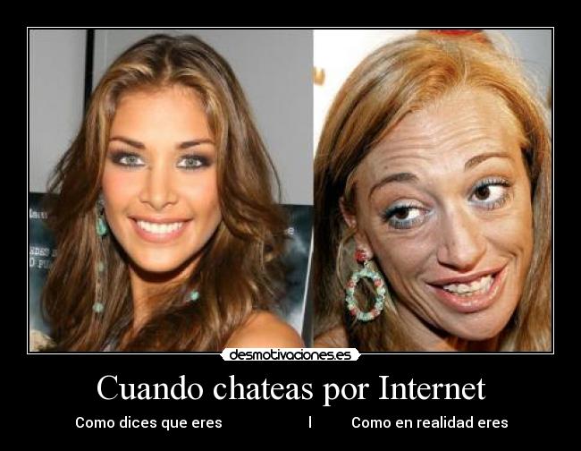 Cuando chateas por Internet - Como dices que eres l Como en realidad eres