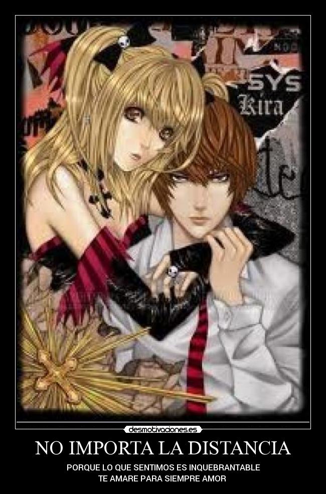 NO IMPORTA LA DISTANCIA - PORQUE LO QUE SENTIMOS ES INQUEBRANTABLE
TE AMARE PARA SIEMPRE AMOR