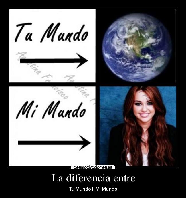 La diferencia entre -