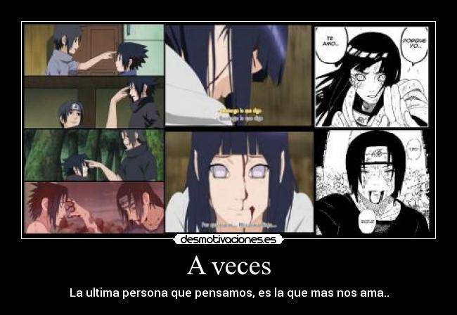 carteles hinata itachi naruto shippuden anime otaku desmotivaciones