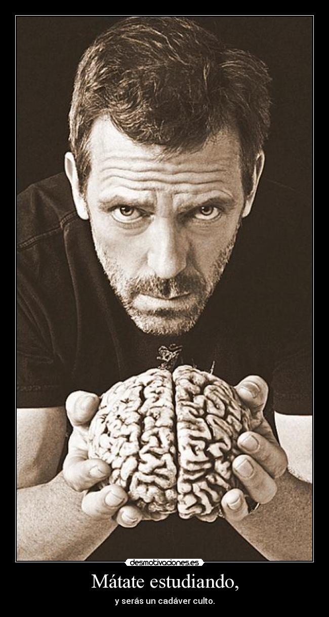 Mátate estudiando, -
