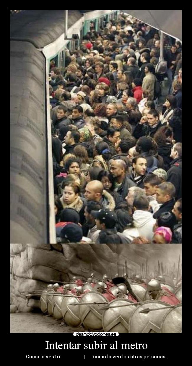 Intentar subir al metro - 