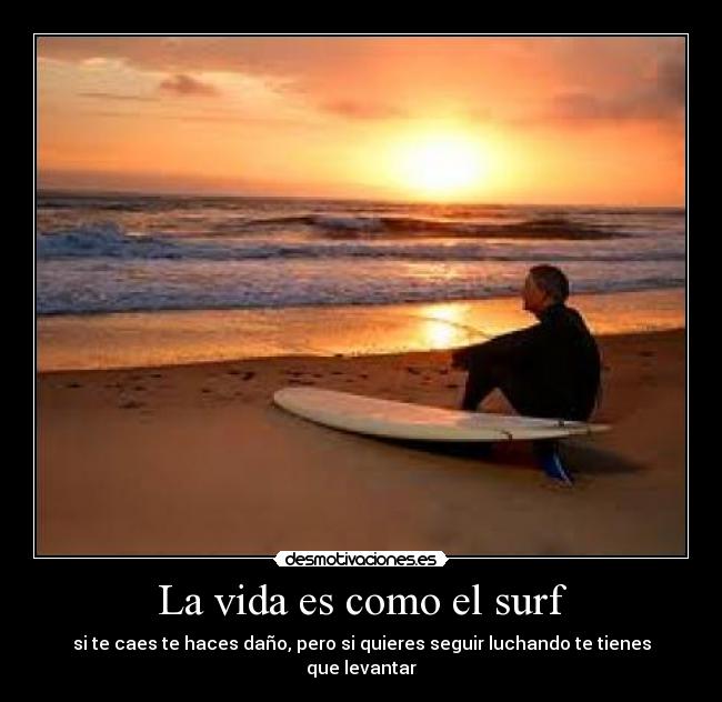 La vida es como el surf -