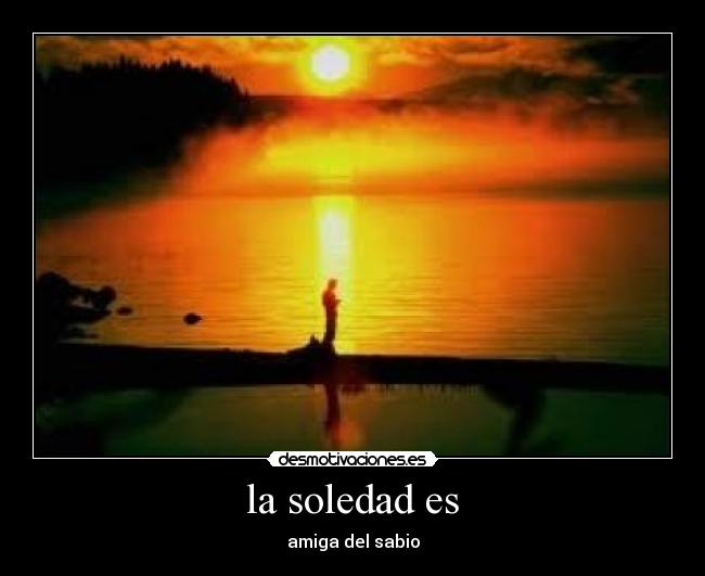 la soledad es - amiga del sabio