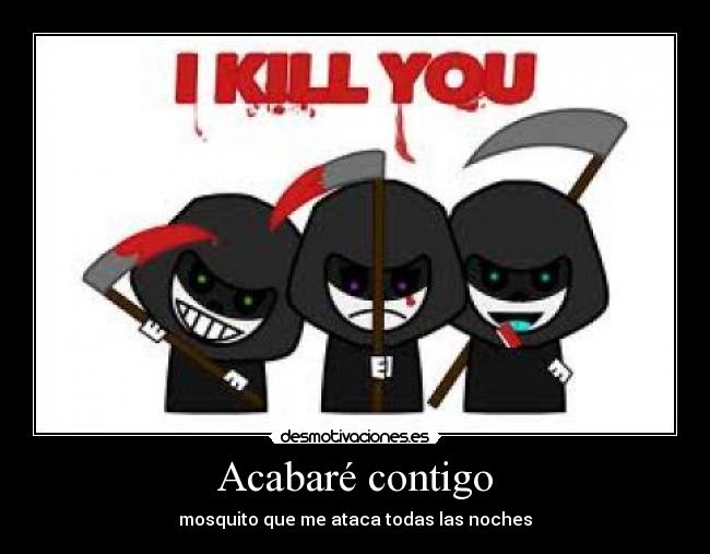 Acabaré contigo - mosquito que me ataca todas las noches