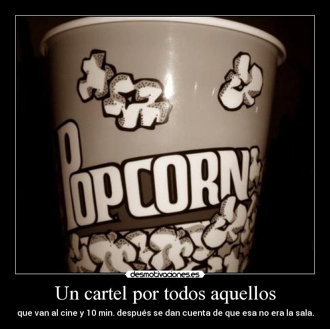 carteles cine error 404 sala not found pelicula cartel palomitas desmotivaciones