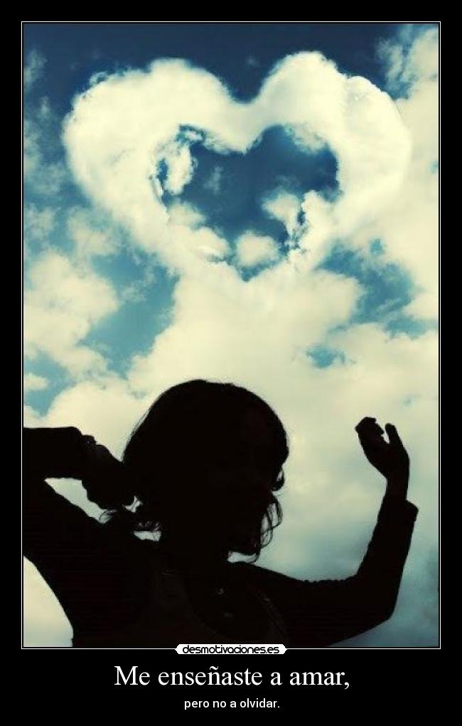 Me enseñaste a amar, - pero no a olvidar.