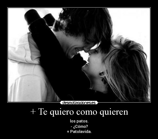 + Te quiero como quieren -