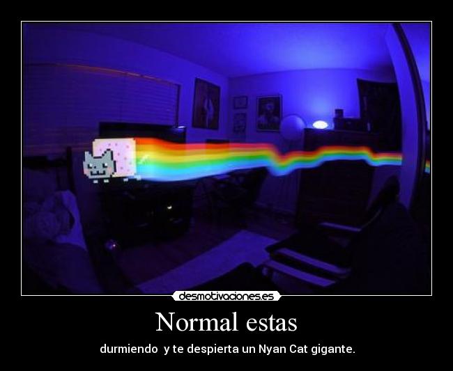 Normal estas - durmiendo y te despierta un Nyan Cat gigante.