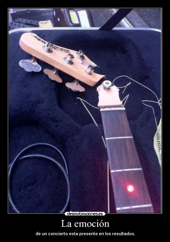 La emoción - de un concierto esta presente en los resultados.