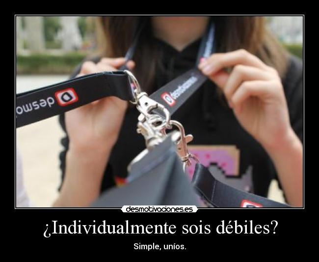 ¿Individualmente sois débiles? - 