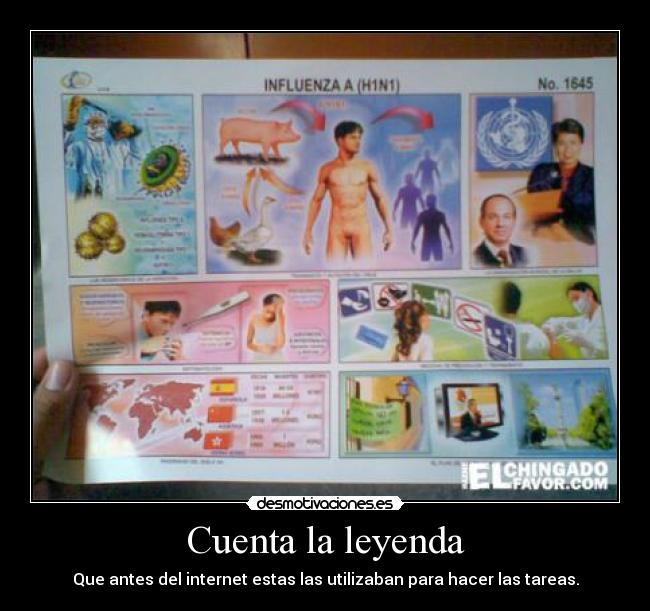 Cuenta la leyenda - Que antes del internet estas las utilizaban para hacer las tareas.