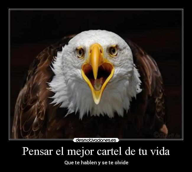 Pensar el mejor cartel de tu vida - Que te hablen y se te olvide