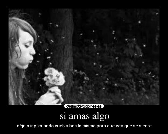 si amas algo - déjalo ir y cuando vuelva has lo mismo para que vea que se siente