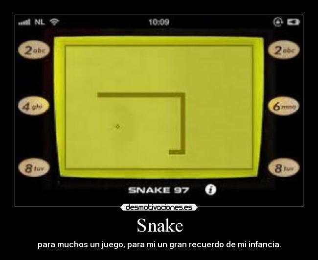 Snake - para muchos un juego, para mi un gran recuerdo de mi infancia.