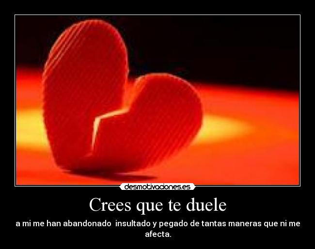 Crees que te duele - 