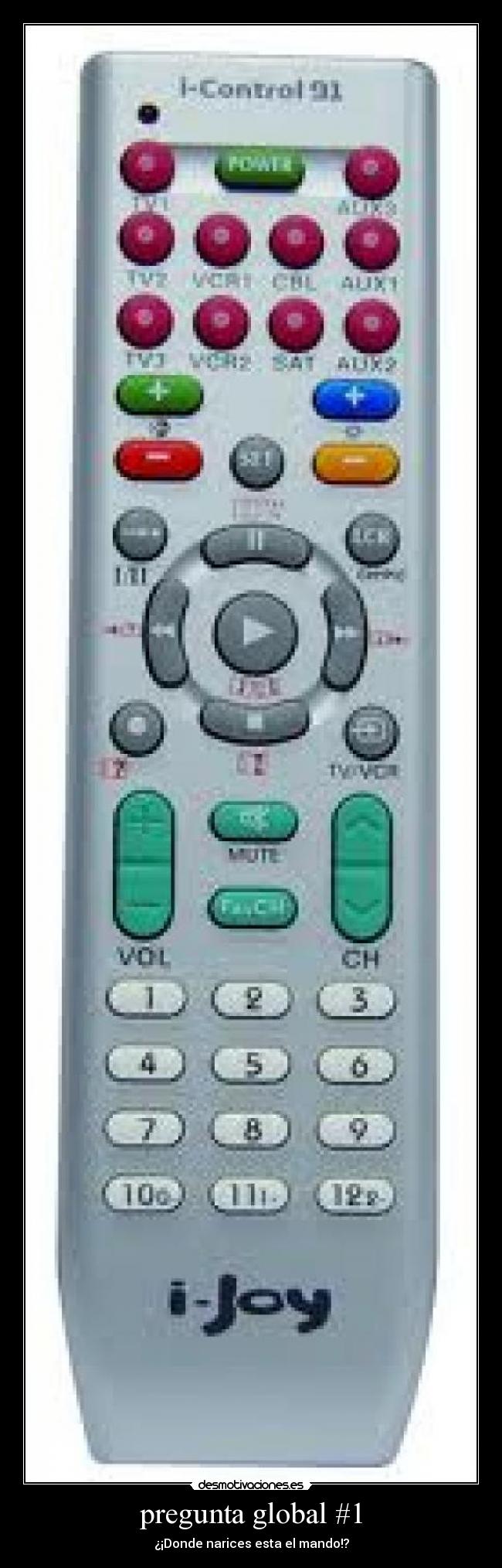 pregunta global #1 - ¿¡Donde narices esta el mando!?