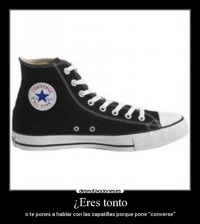 carteles tonto raunix hablar zapatillas converse desmotivaciones