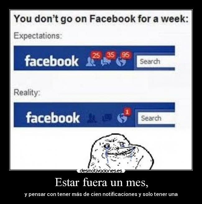 Estar fuera un mes, - 