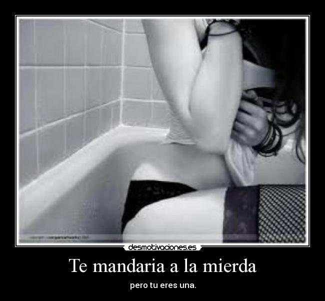 Te mandaria a la mierda - pero tu eres una.