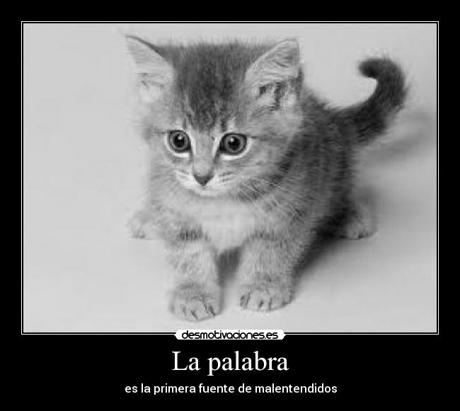 La palabra - es la primera fuente de malentendidos