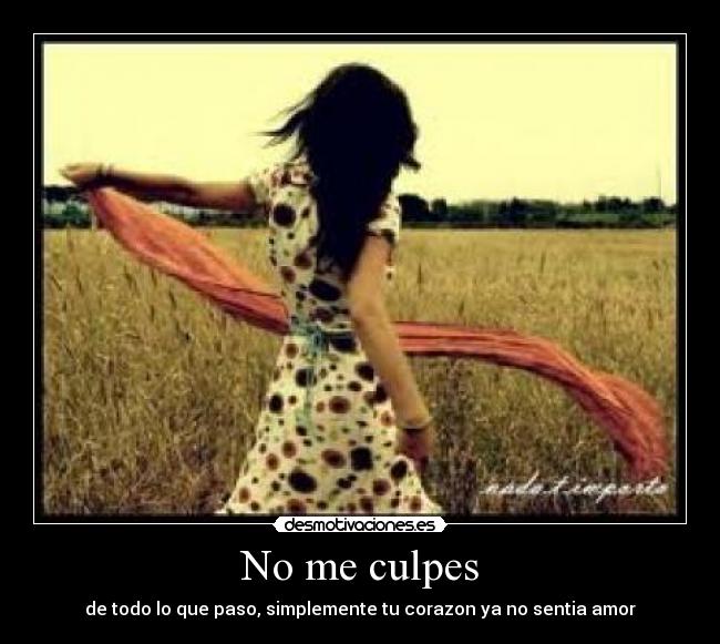 No me culpes -