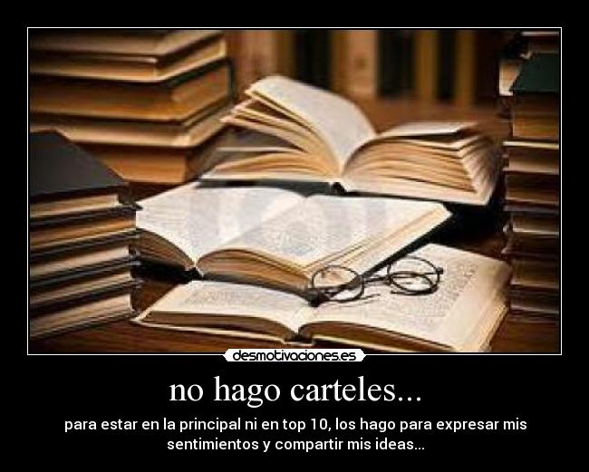 no hago carteles... -