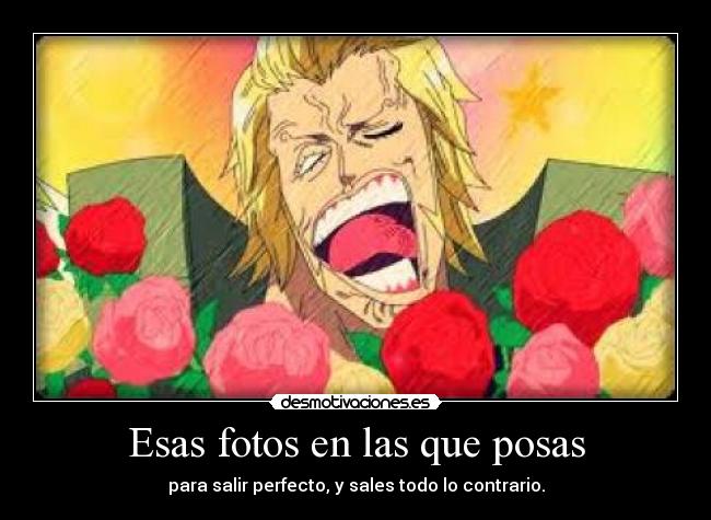 Esas fotos en las que posas - para salir perfecto, y sales todo lo contrario.