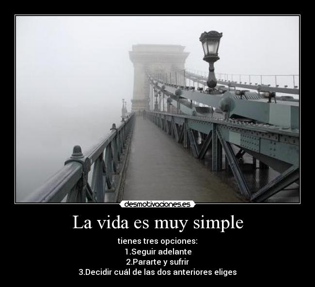 La vida es muy simple -