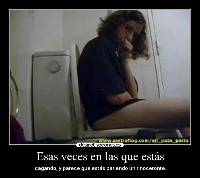 Esas veces en las que estás - cagando, y parece que estás pariendo un rinoceronte.