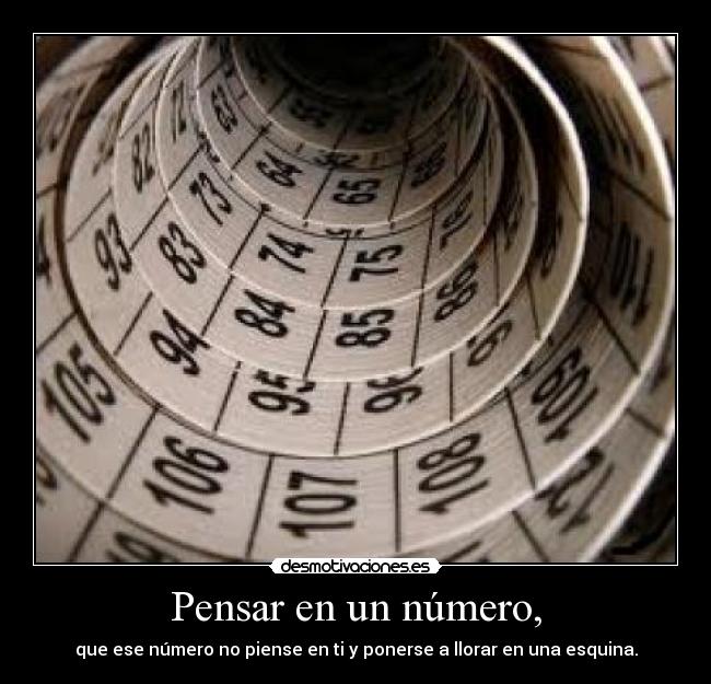 Pensar en un número, - 