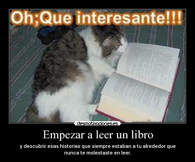 Empezar a leer un libro - y descubrir esas historias que siempre estaban a tu alrededor que
nunca te molestaste en leer.