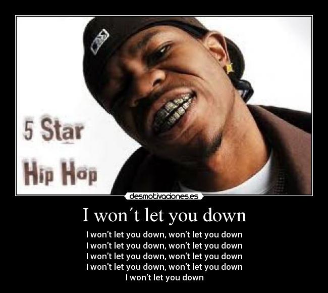 I won´t let you down - 