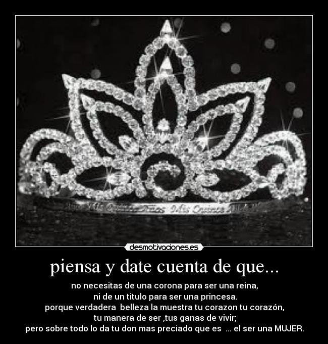 piensa y date cuenta de que... -