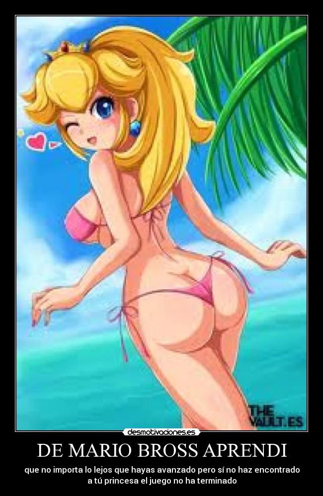 DE MARIO BROSS APRENDI - que no importa lo lejos que hayas avanzado pero sí no haz encontrado
a tú princesa el juego no ha terminado