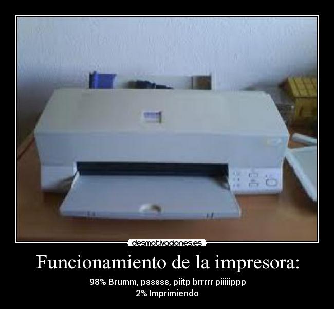 Funcionamiento de la impresora: -