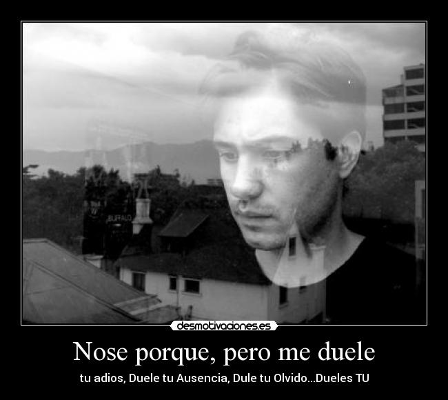 Nose porque, pero me duele - tu adios, Duele tu Ausencia, Dule tu Olvido...Dueles TU