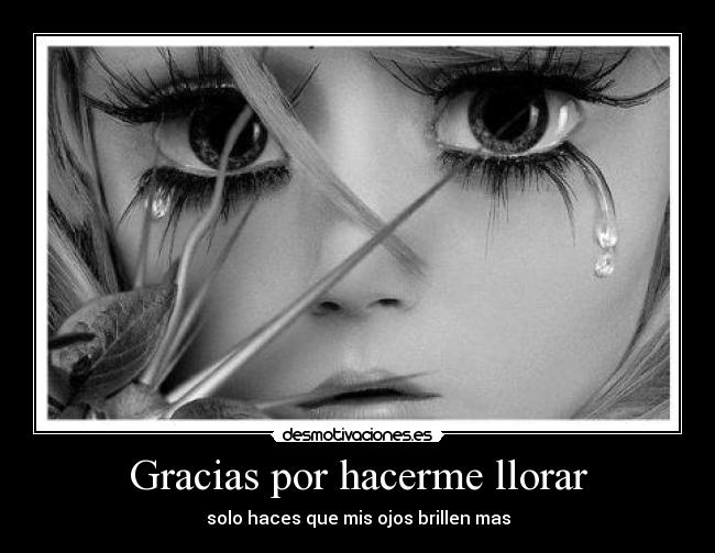 Gracias por hacerme llorar -