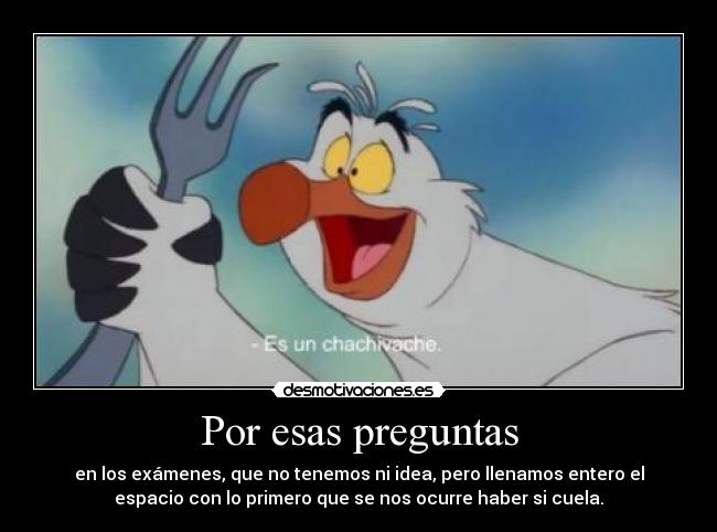 Por esas preguntas -