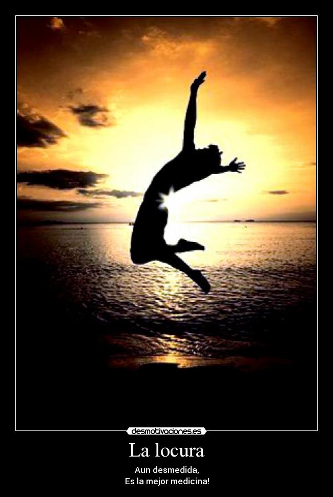 carteles locura locura aun desmedida mejor medicina felicidad libertad desmotivaciones