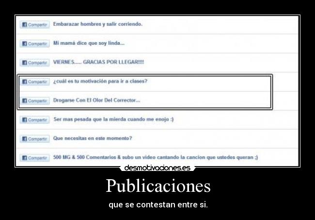 Publicaciones - que se contestan entre si.