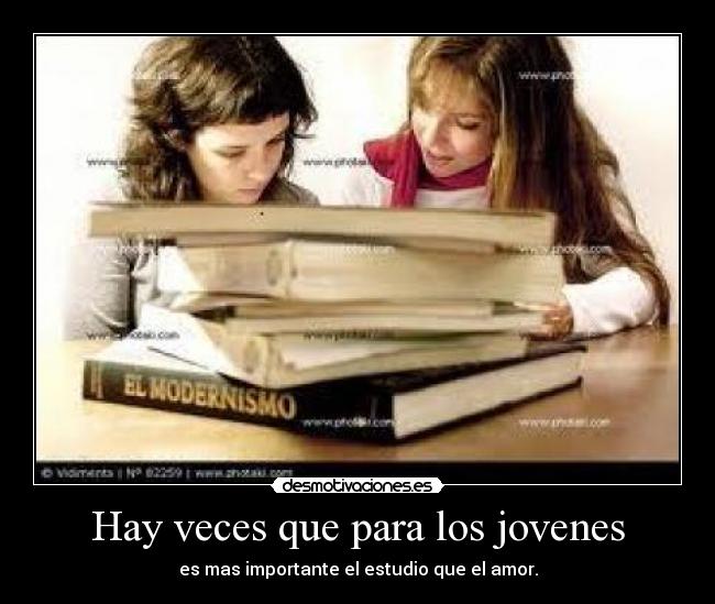 Hay veces que para los jovenes - 