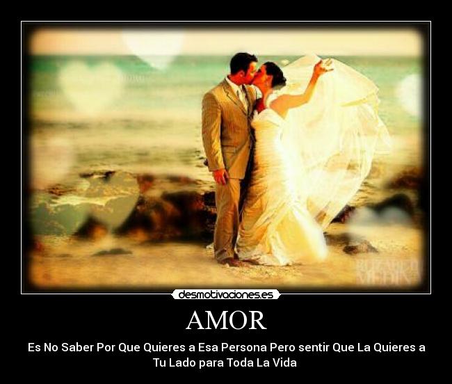 AMOR - Es No Saber Por Que Quieres a Esa Persona Pero sentir Que La Quieres a
Tu Lado para Toda La Vida ♥