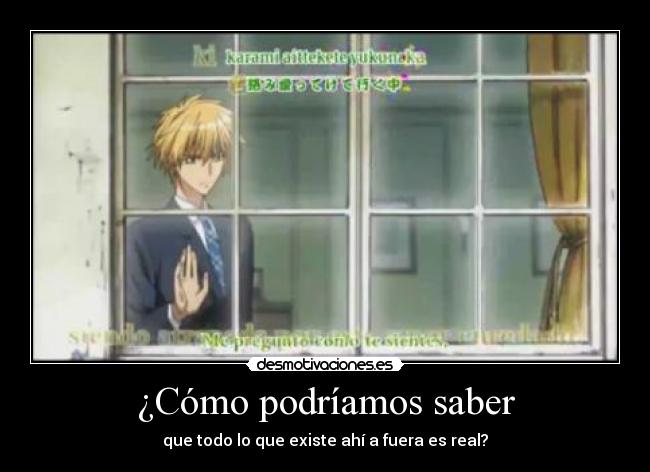 ¿Cómo podríamos saber -